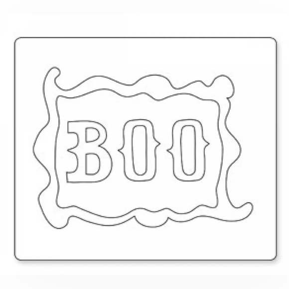 BOO - Sizzix Originals Large Die - Phrase Boo w/ Frame Halloween - Picture 3 of 3